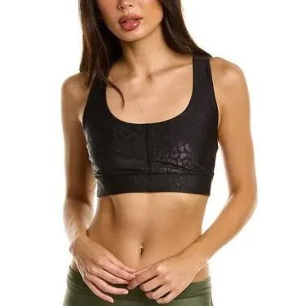 Commando $78 Run Wild Bralette Black Panther sports bra Small NEW